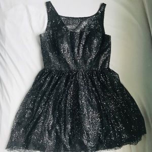 Black Sequin Homecoming Dress